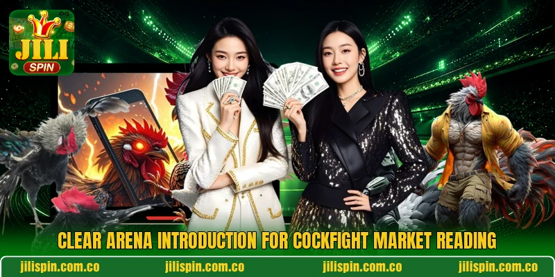Clear arena introduction for cockfight market reading