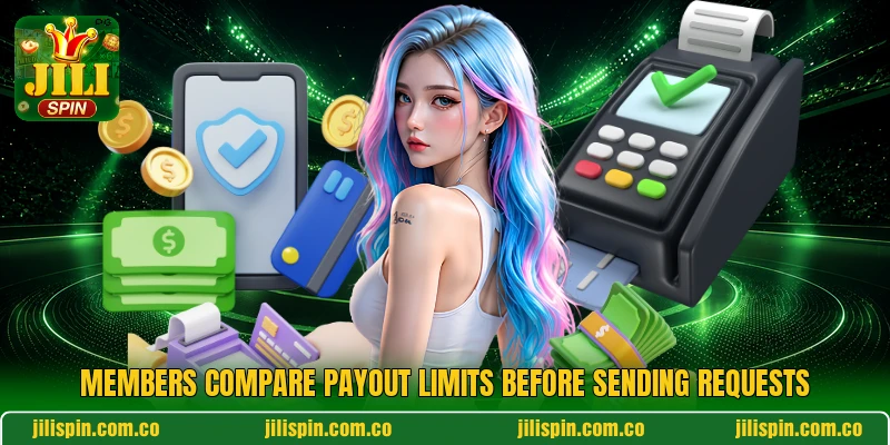 Members compare payout limits before sending requests Members compare payout limits before sending requests