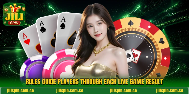 Rules guide players through each live game result Rules guide players through each live game result