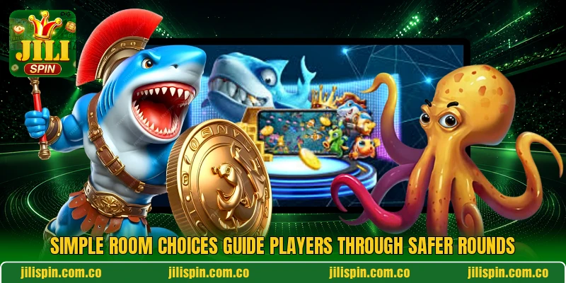 Simple room choices guide players through safer rounds